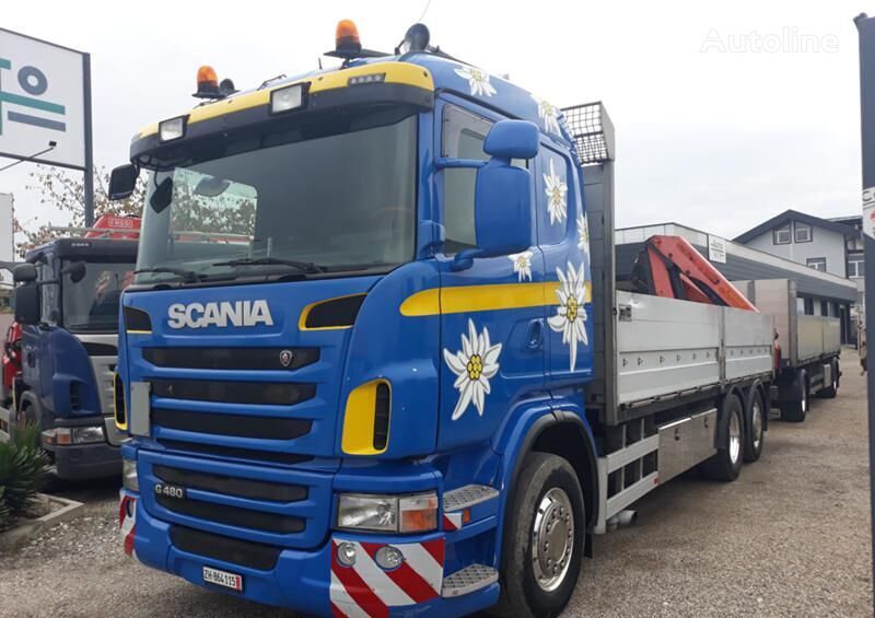 Scania G 480 KRAN  10,20m+Remarke avolavakuorma-auto + avolava perävaunu