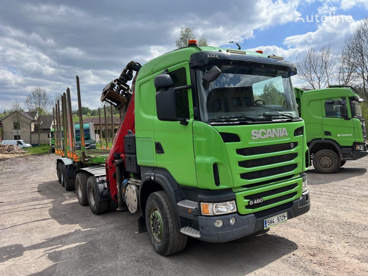 Scania G490  puutavara-auto + puutavaraperävaunu
