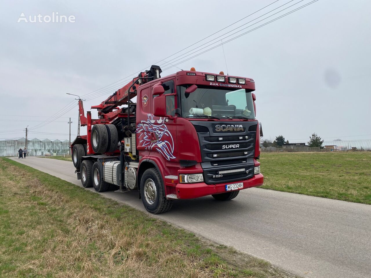 Scania R620 puutavara-auto